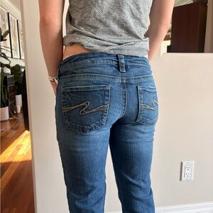 Stylish Blue Silver Jeans for Women